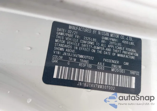 JN1BJ1AV7MW307032: 43274808