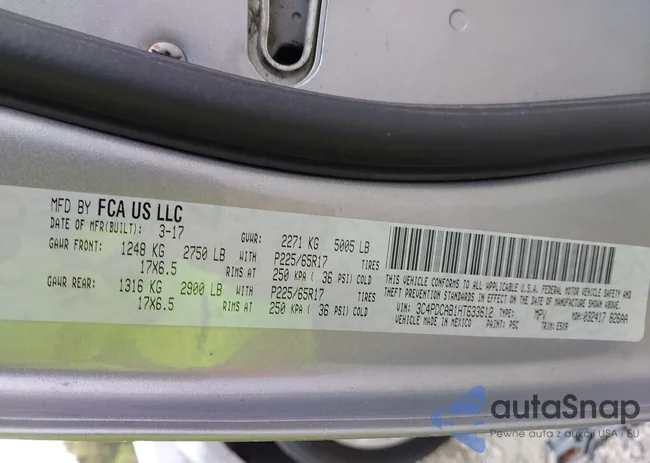 3C4PDCAB1HT633612: 43274908