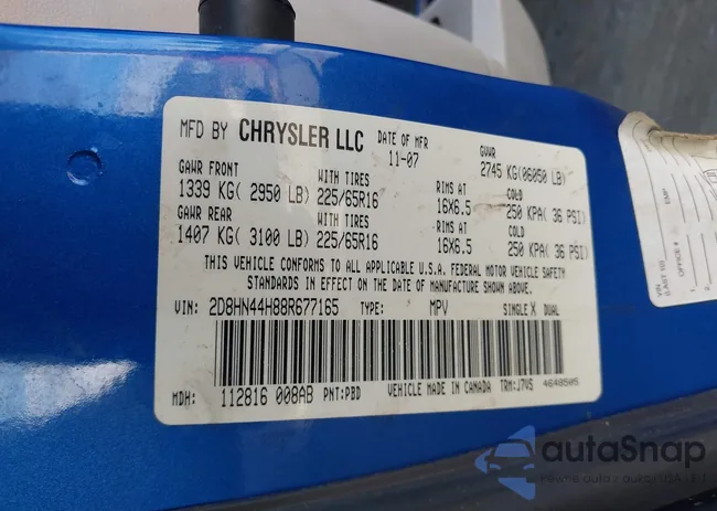 2D8HN44H88R677165: 43274965