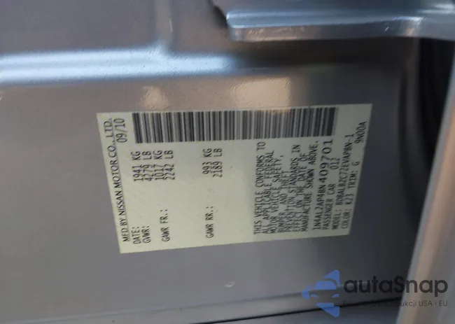 1N4AL2AP4BN409701: 43274967