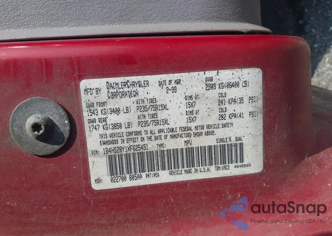 1B4HS28Y1XF625451: 43275168