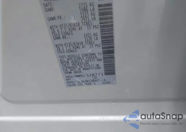 5N1DL0MM9LC528771: 43275257