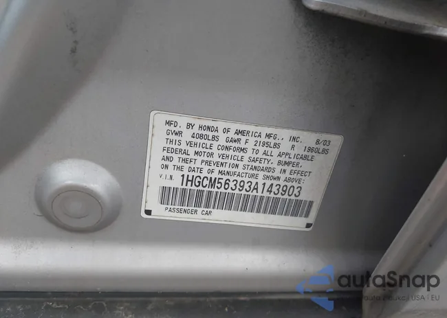 1HGCM56393A143903: 43275278