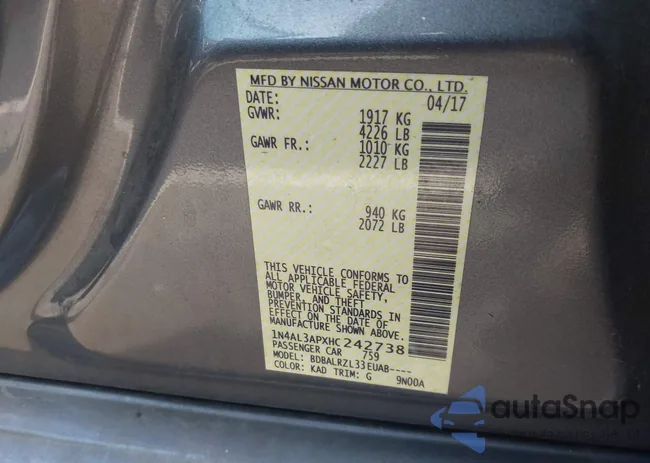 1N4AL3APXHC242738: 43275279