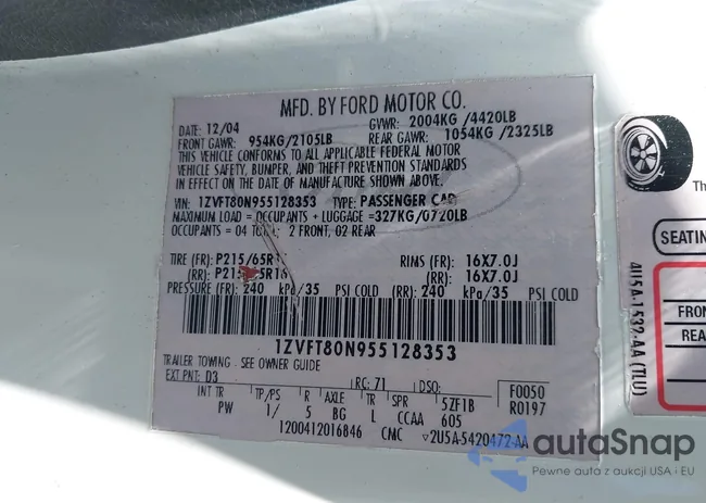 1ZVFT80N955128353: 43275289