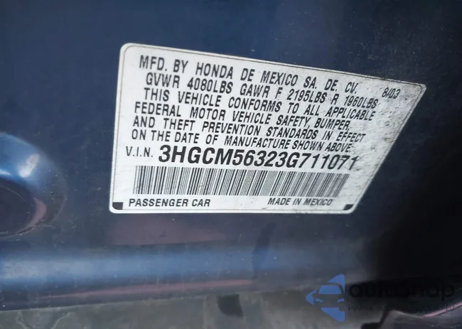 3HGCM56323G711071: 43275299