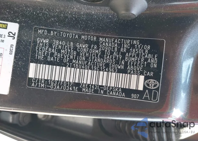 2T1BU40E19C154963: 43274431