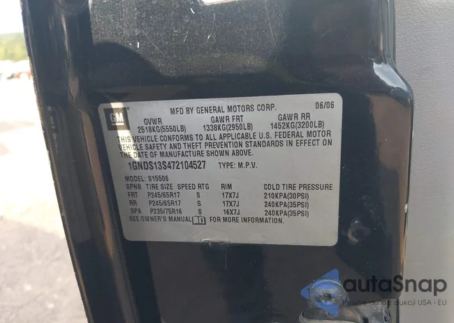 1GNDS13S472104527: 43274466