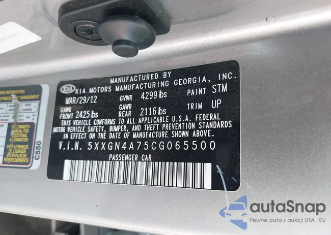 5XXGN4A75CG065500: 43274521