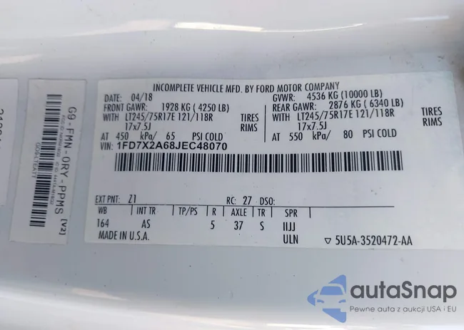 1FD7X2A68JEC48070: 43274533