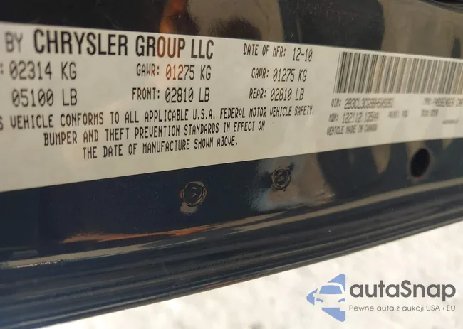 2B3CL3CG9BH509261: 43274607