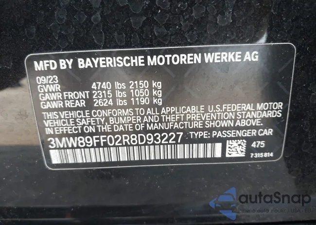 3MW89FF02R8D93227: 43274650