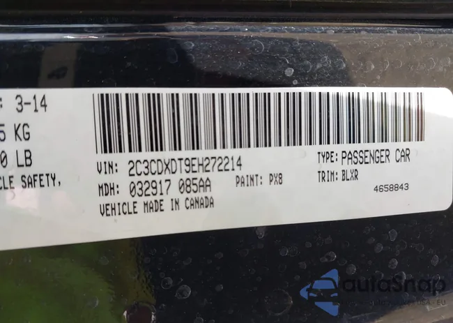 2C3CDXDT9EH272214: 43274723