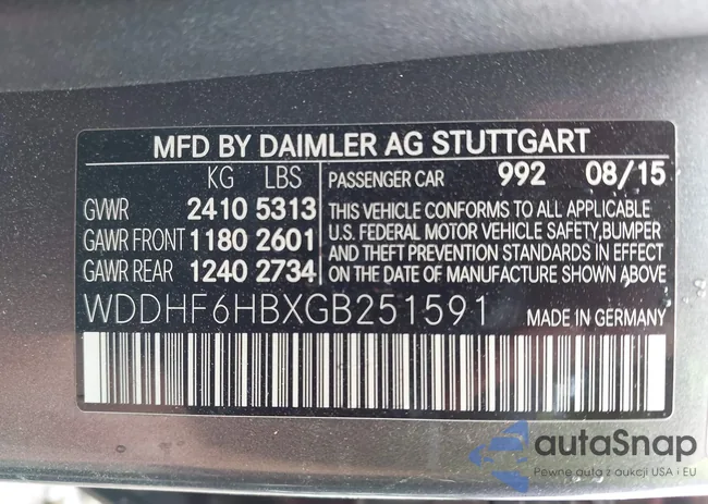 WDDHF6HBXGB251591: 43274726