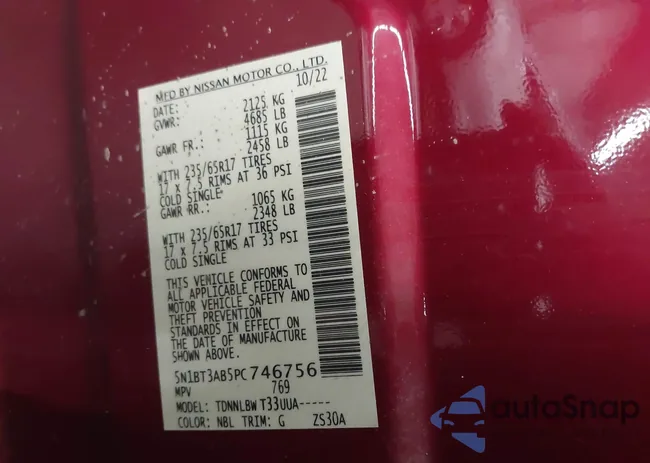 5N1BT3AB5PC746756: 43275872