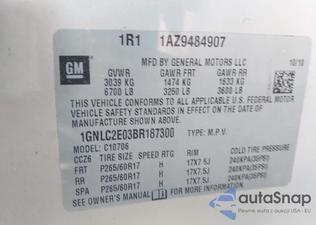 1GNLC2E03BR187300: 43275898