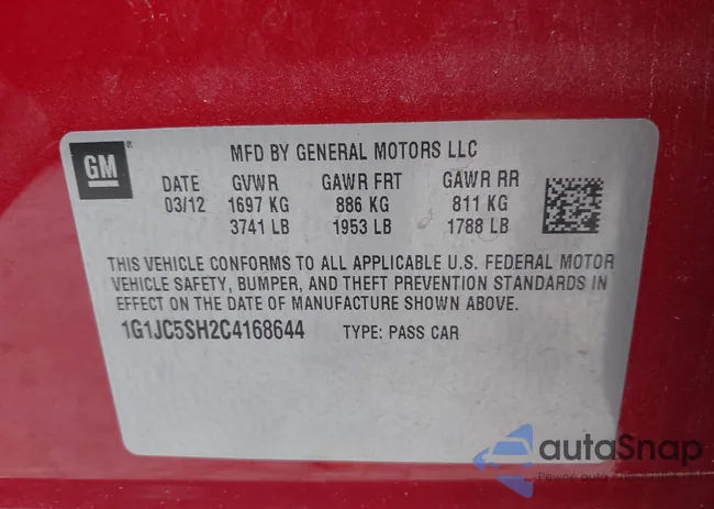 1G1JC5SH2C4168644: 43275899