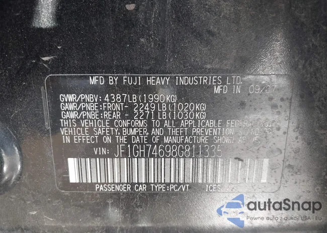 JF1GH74698G811335: 43275914