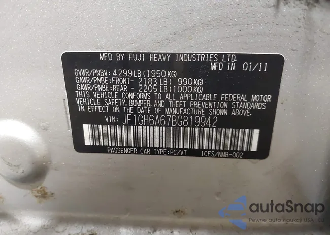 JF1GH6A67BG819942: 43275926