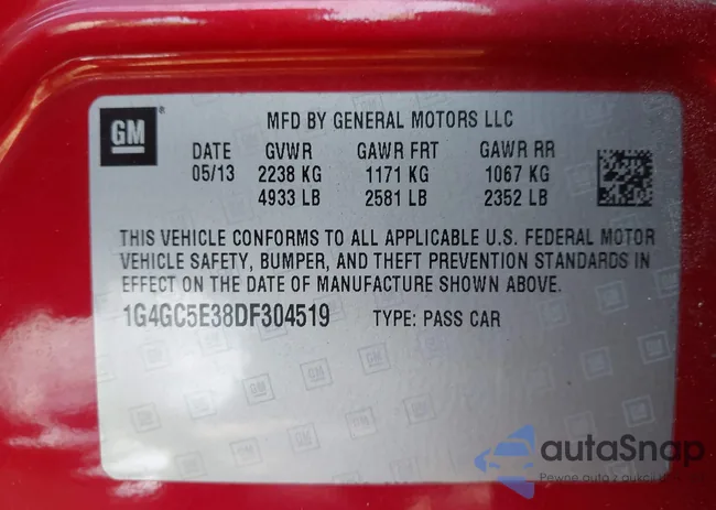 1G4GC5E38DF304519: 43276029