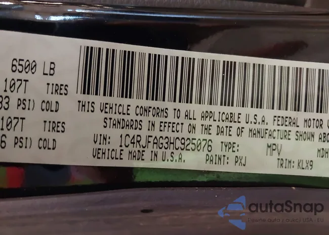 1C4RJFAG3HC925076: 43276056