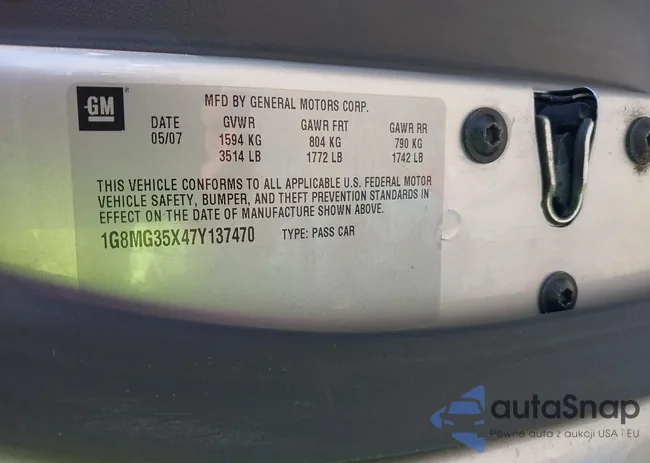 1G8MG35X47Y137470: 43276217