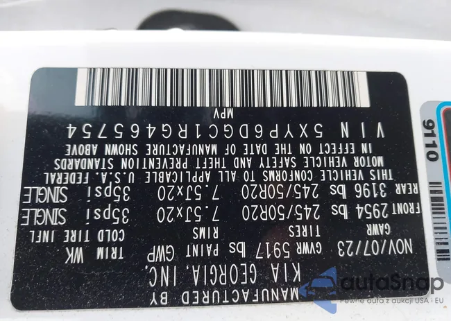 5XYP6DGC1RG465754: 43276319