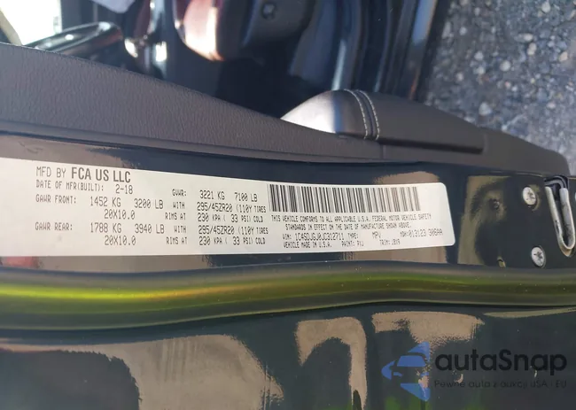 1C4SDJGJ0JC312711: 43276349