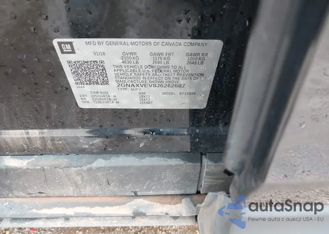 2GNAXVEV8J6262687: 43275439