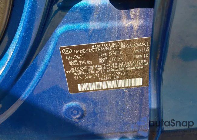 5NPD74LF7HH209898: 43275505