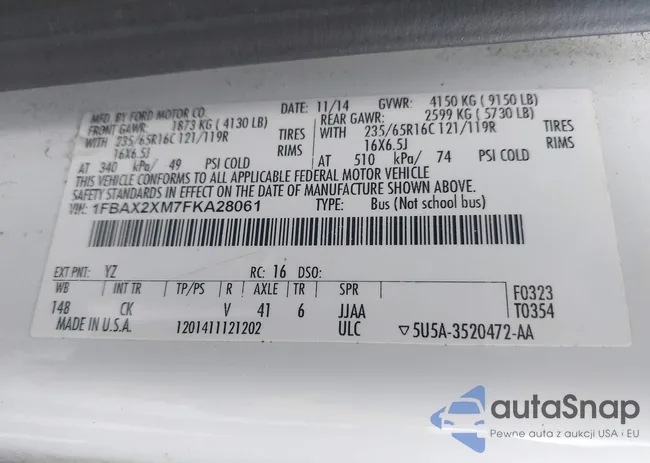 1FBAX2XM7FKA28061: 43275536