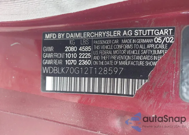 WDBLK70G12T128597: 43275696