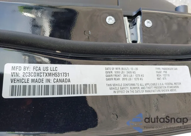 2C3CDXCTXMH531731: 43276845