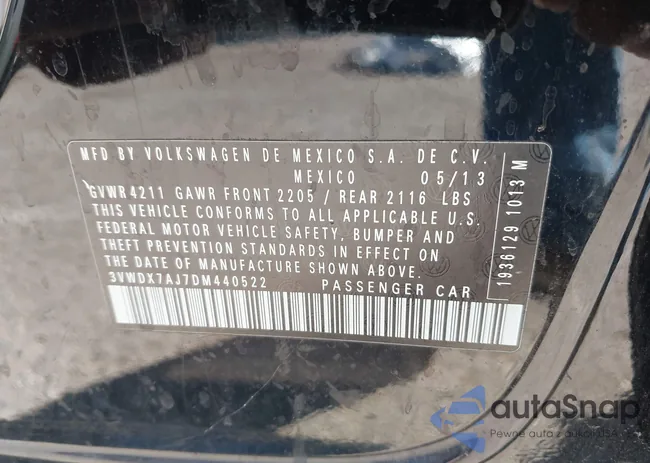 3VWDX7AJ7DM440522: 43276860