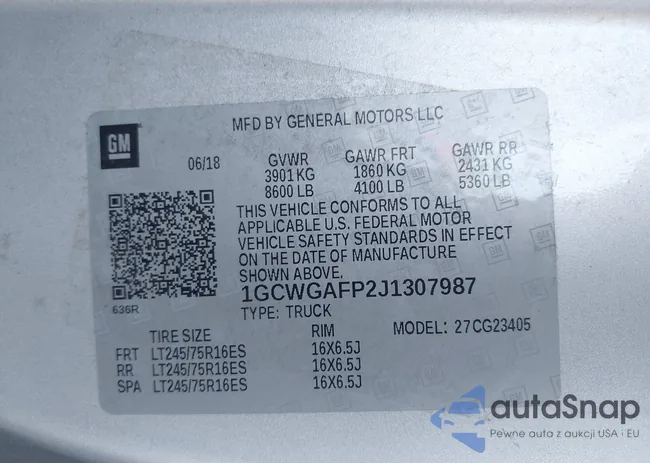 1GCWGAFP2J1307987: 43277302