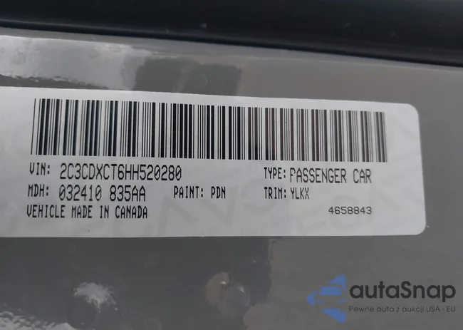 2C3CDXCT6HH520280: 43277339
