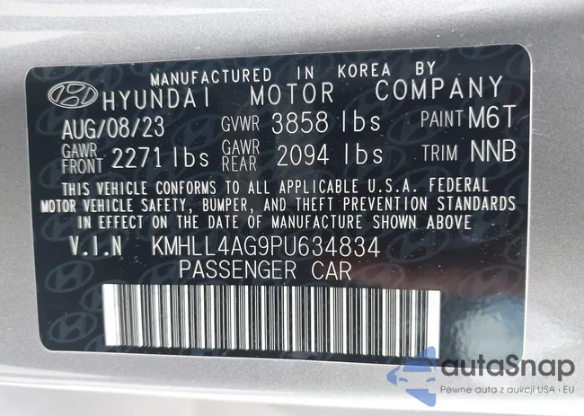 KMHLL4AG9PU634834: 43276400