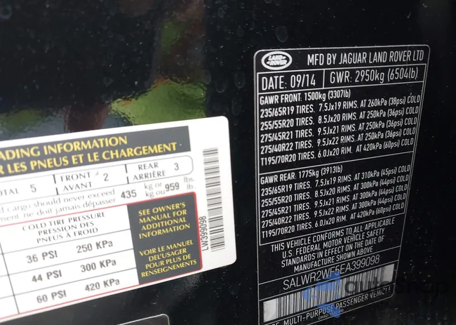 SALWR2WF5EA399098: 43276513