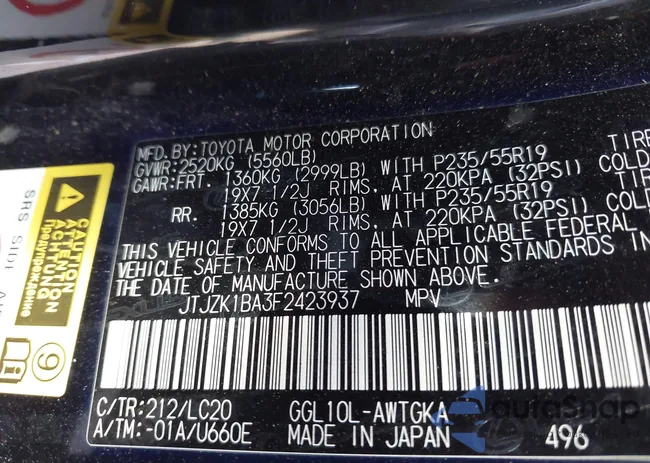 JTJZK1BA3F2423937: 43276514