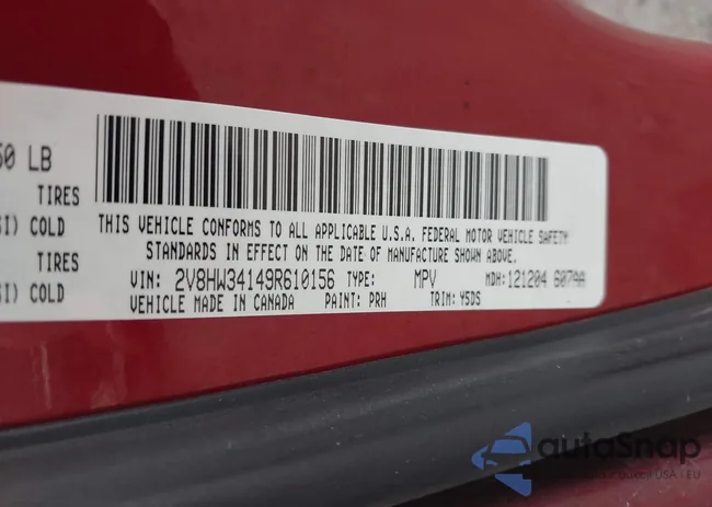 2V8HW34149R610156: 43276567