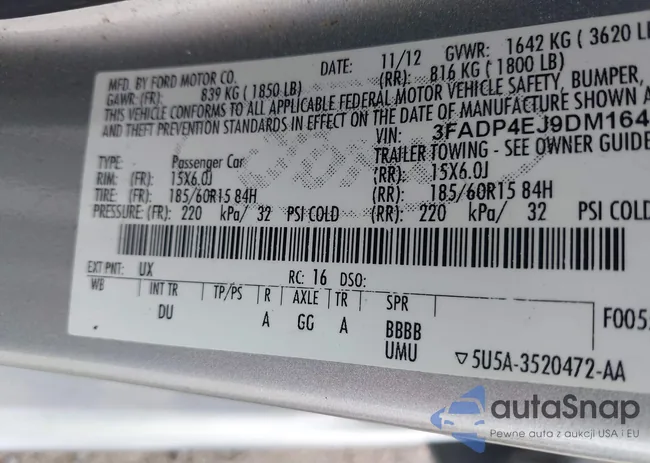 3FADP4EJ9DM164457: 43276730