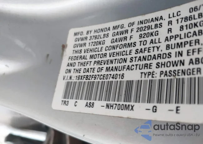 19XFB2F97CE074016: 43278055