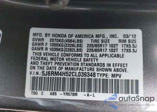 5J6RM4H52CL039348: 43278100