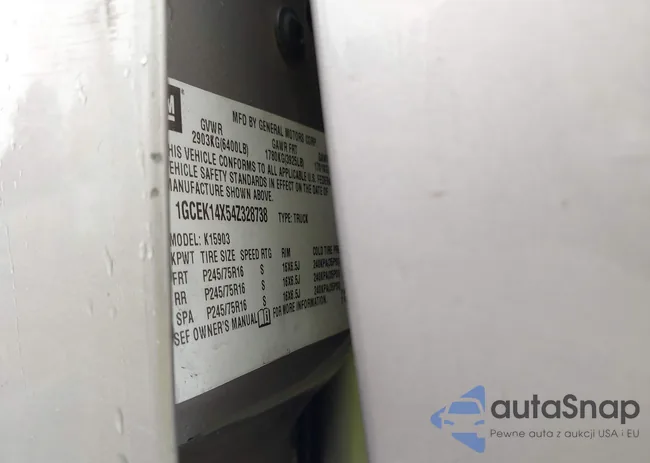 1GCEK14X54Z328738: 43278245