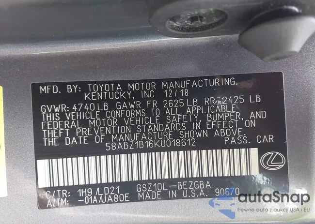 58ABZ1B16KU018612: 43278302