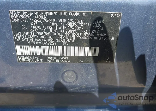 2T3ZF4DV0CW129293: 43278321