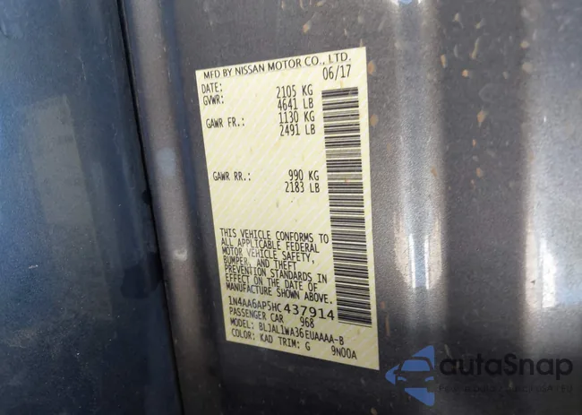 1N4AA6AP5HC437914: 43278349