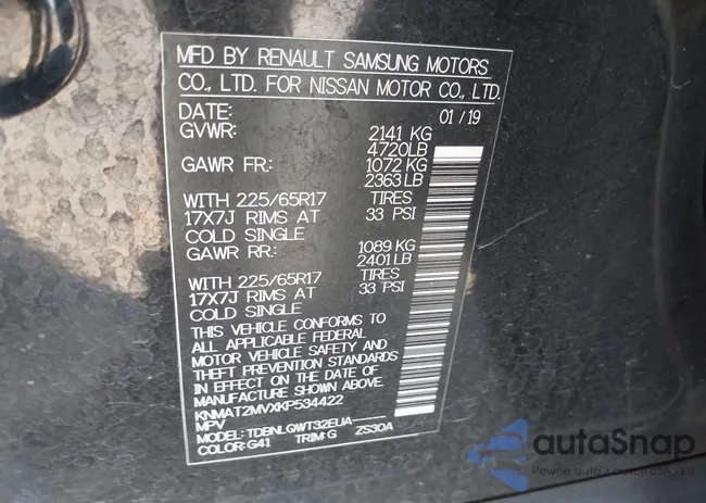 KNMAT2MVXKP534422: 43277423