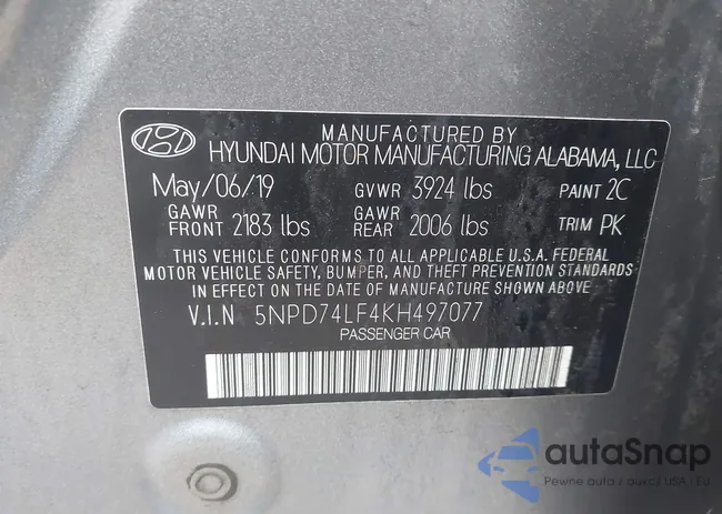 5NPD74LF4KH497077: 43277570