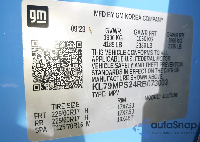 KL79MPS24RB073003: 43277722